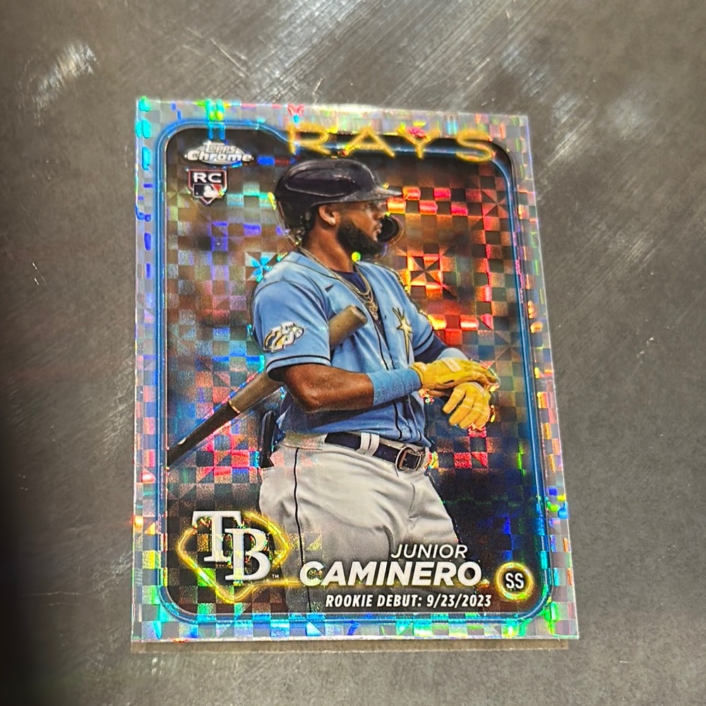 Topps Baseball Card with Blue and Yellow Accents